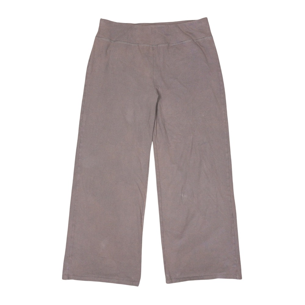 Pact Wide Leg Pants Womens XL Gray Organic Cotton High Rise Lounge Stretch